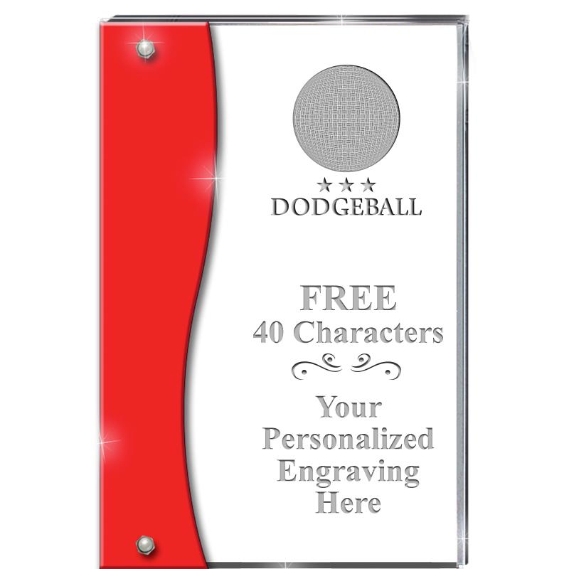 7.5" RUBY ACCENT WAVE ACRYLIC