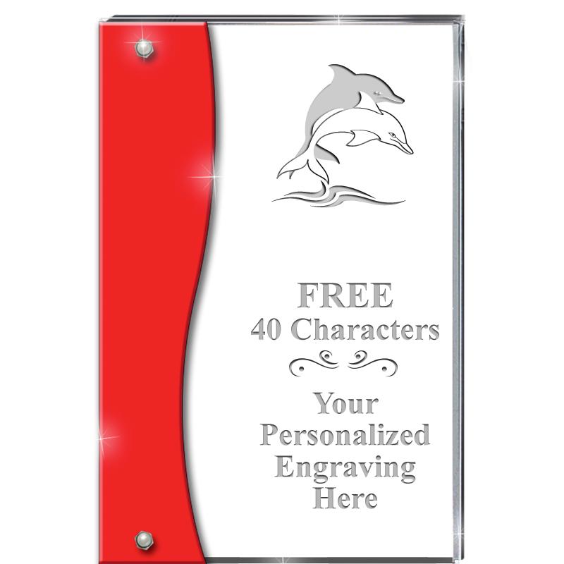 7.5" RUBY ACCENT WAVE ACRYLIC