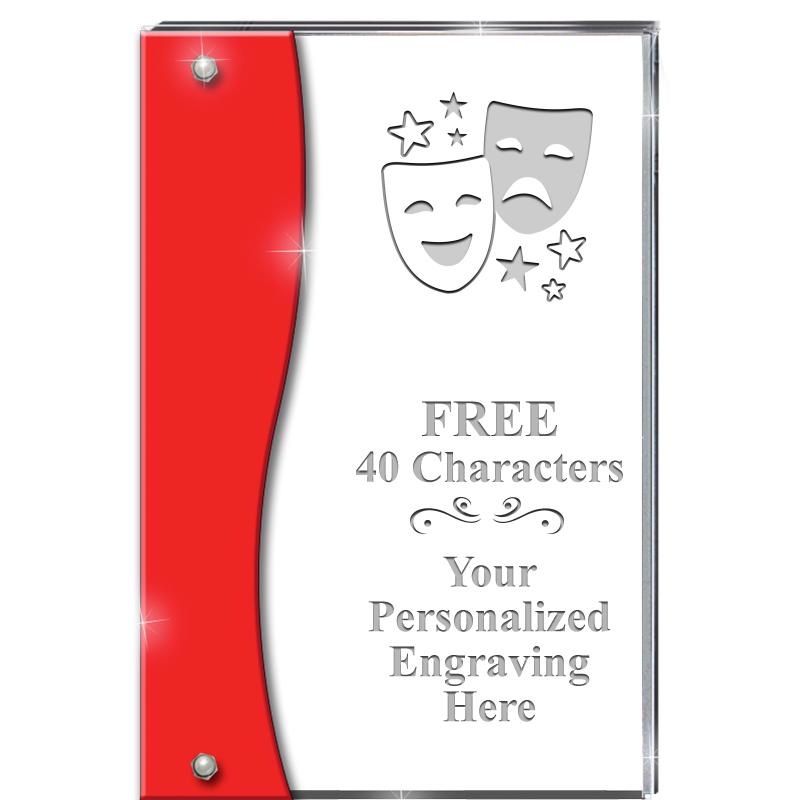 7.5" RUBY ACCENT WAVE ACRYLIC