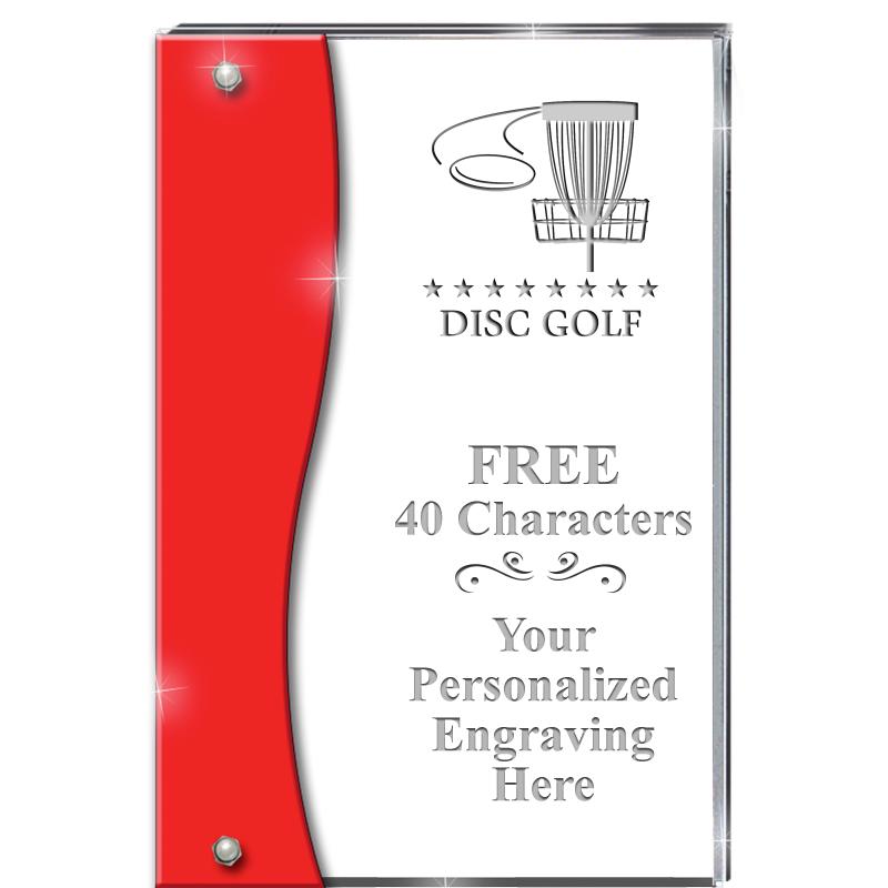 7.5" RUBY ACCENT WAVE ACRYLIC