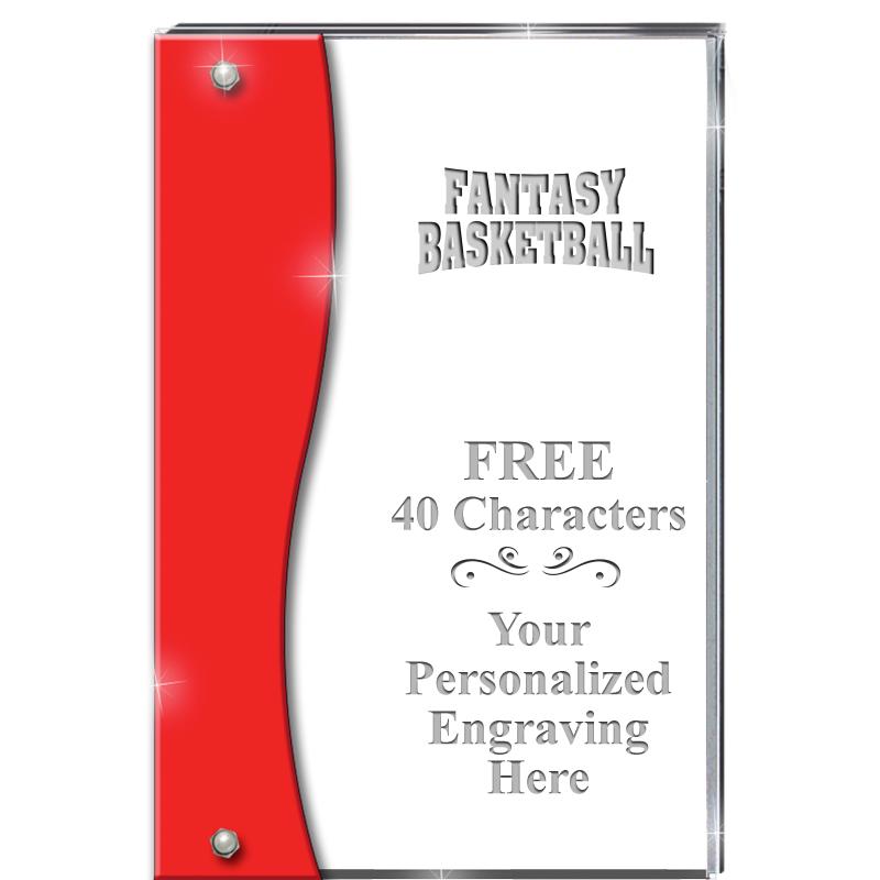 7.5" RUBY ACCENT WAVE ACRYLIC