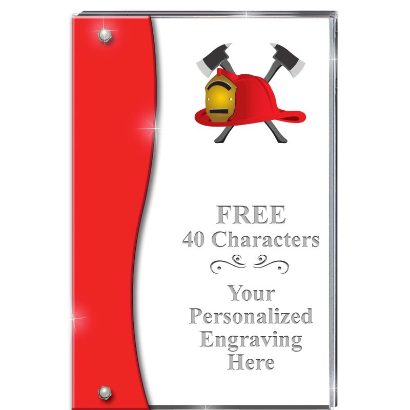 7.5" RUBY ACCENT WAVE ACRYLIC