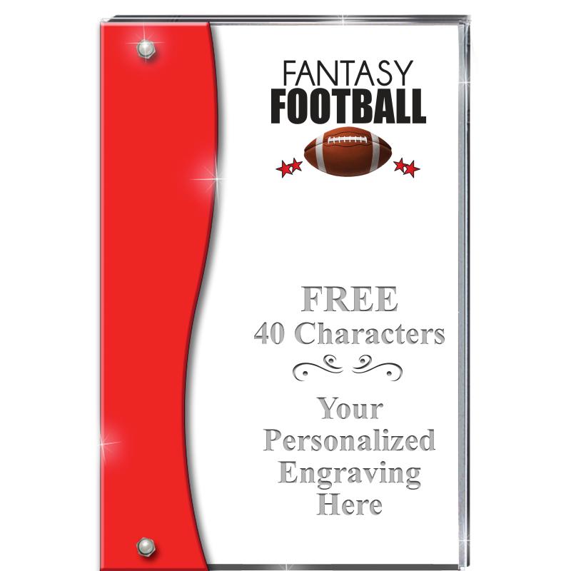 7.5" RUBY ACCENT WAVE ACRYLIC