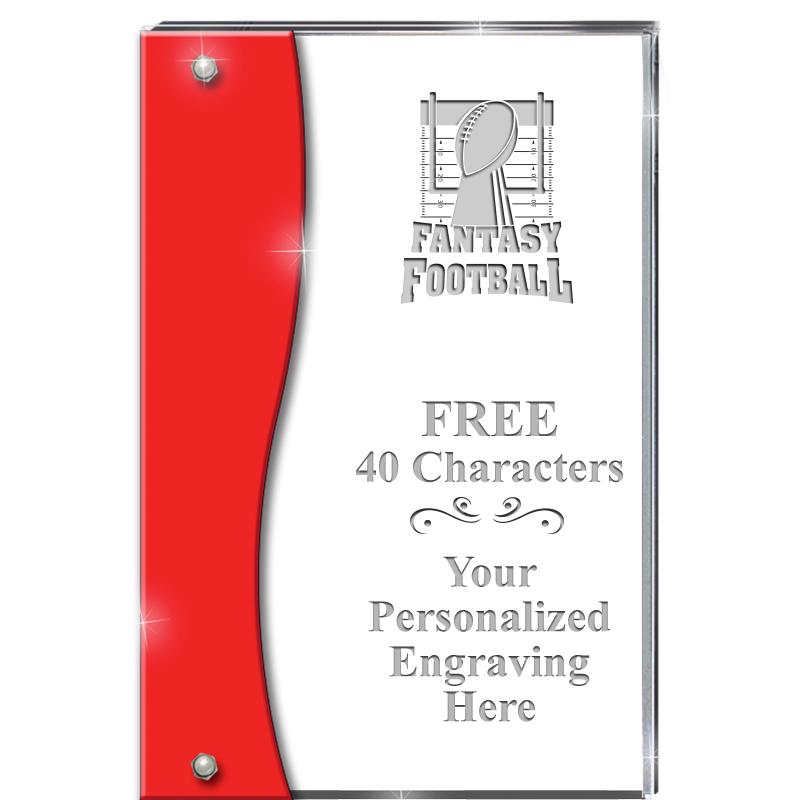 7.5" RUBY ACCENT WAVE ACRYLIC