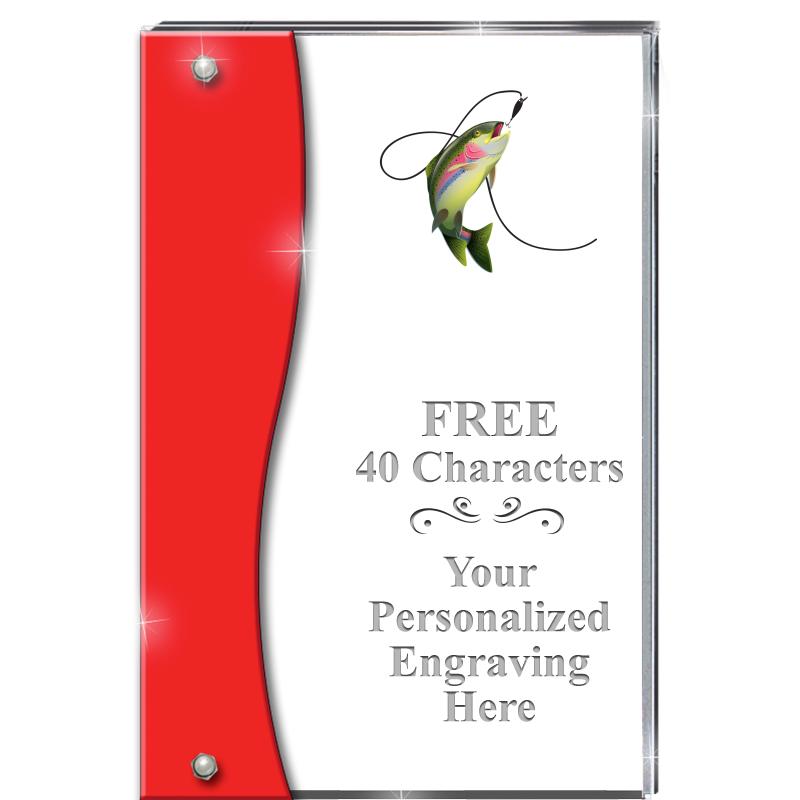 7.5" RUBY ACCENT WAVE ACRYLIC