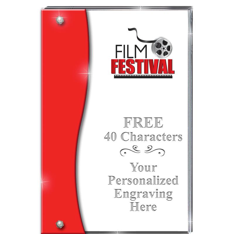 7.5" RUBY ACCENT WAVE ACRYLIC