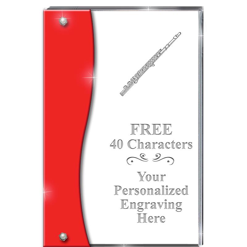 7.5" RUBY ACCENT WAVE ACRYLIC