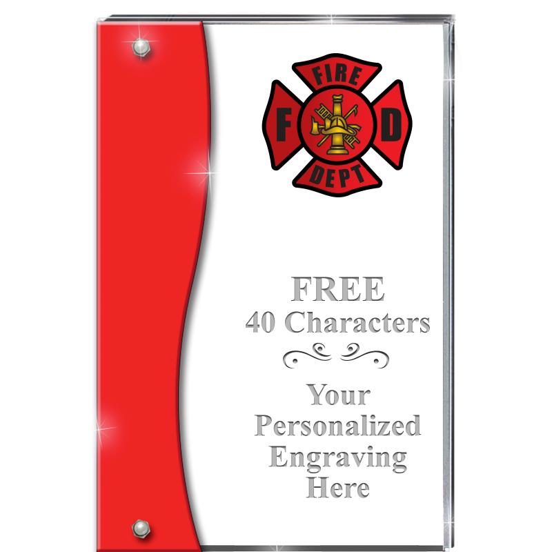 7.5" RUBY ACCENT WAVE ACRYLIC