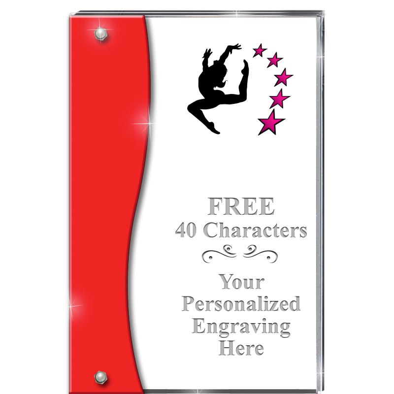 7.5" RUBY ACCENT WAVE ACRYLIC