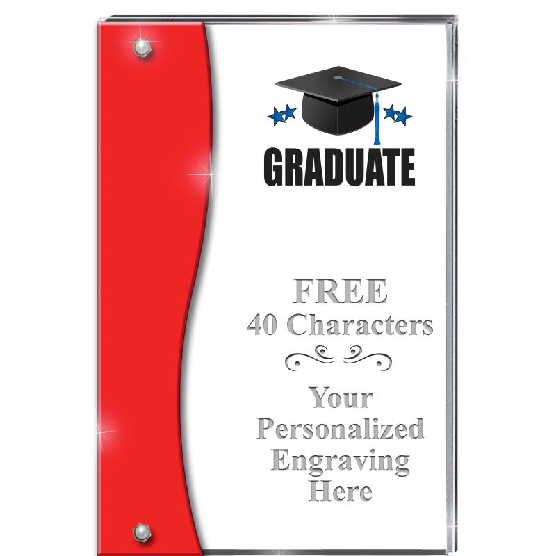 7.5" RUBY ACCENT WAVE ACRYLIC