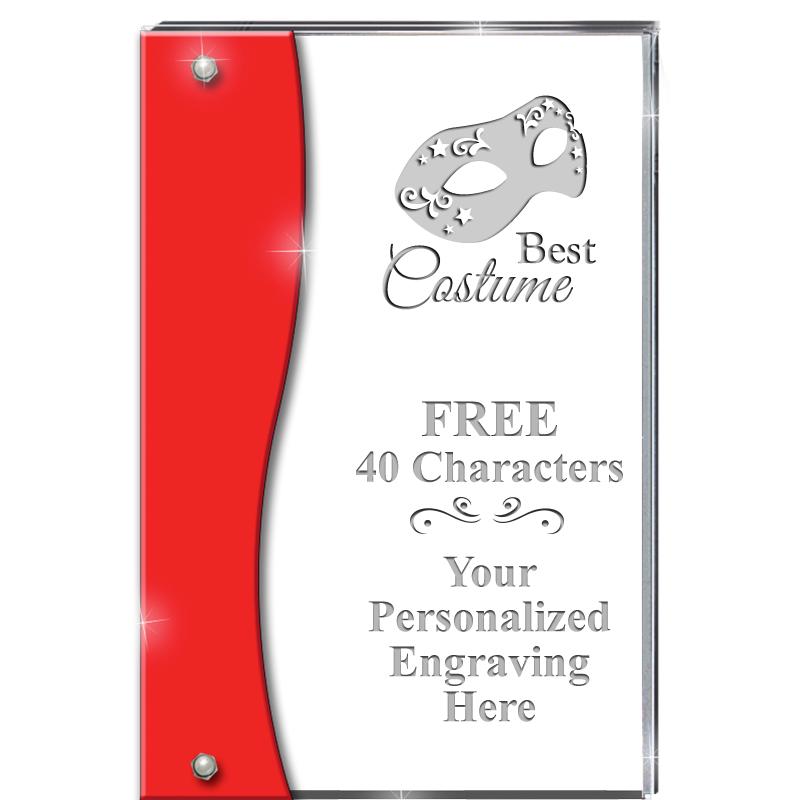 7.5" RUBY ACCENT WAVE ACRYLIC