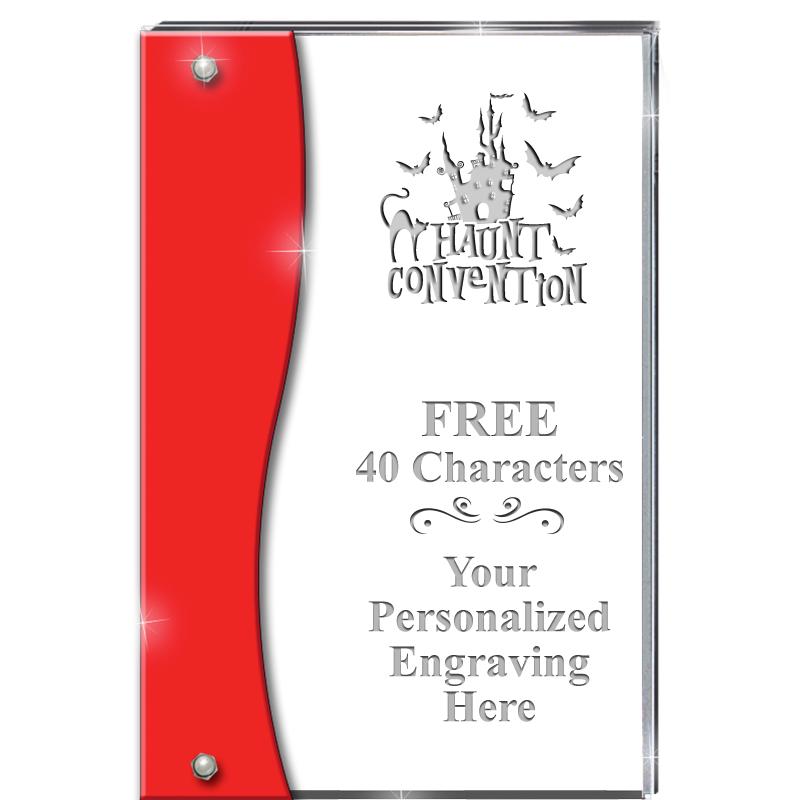 7.5" RUBY ACCENT WAVE ACRYLIC