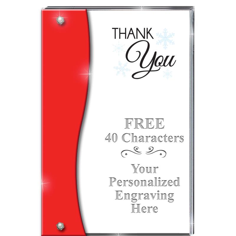 7.5" RUBY ACCENT WAVE ACRYLIC