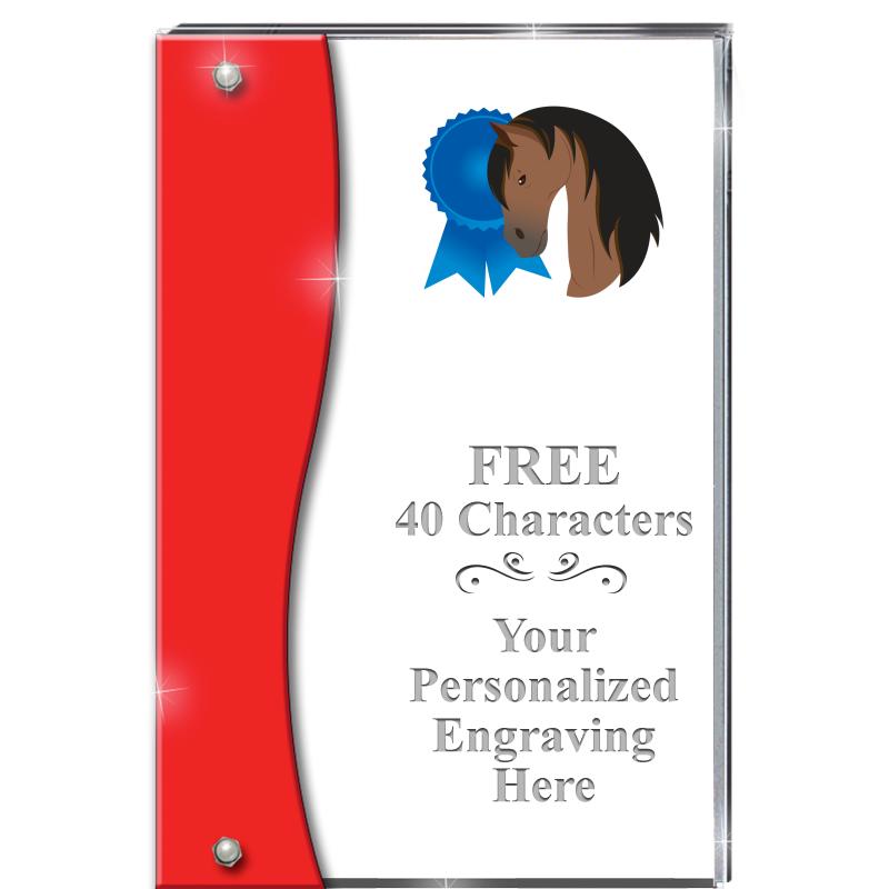 7.5" RUBY ACCENT WAVE ACRYLIC