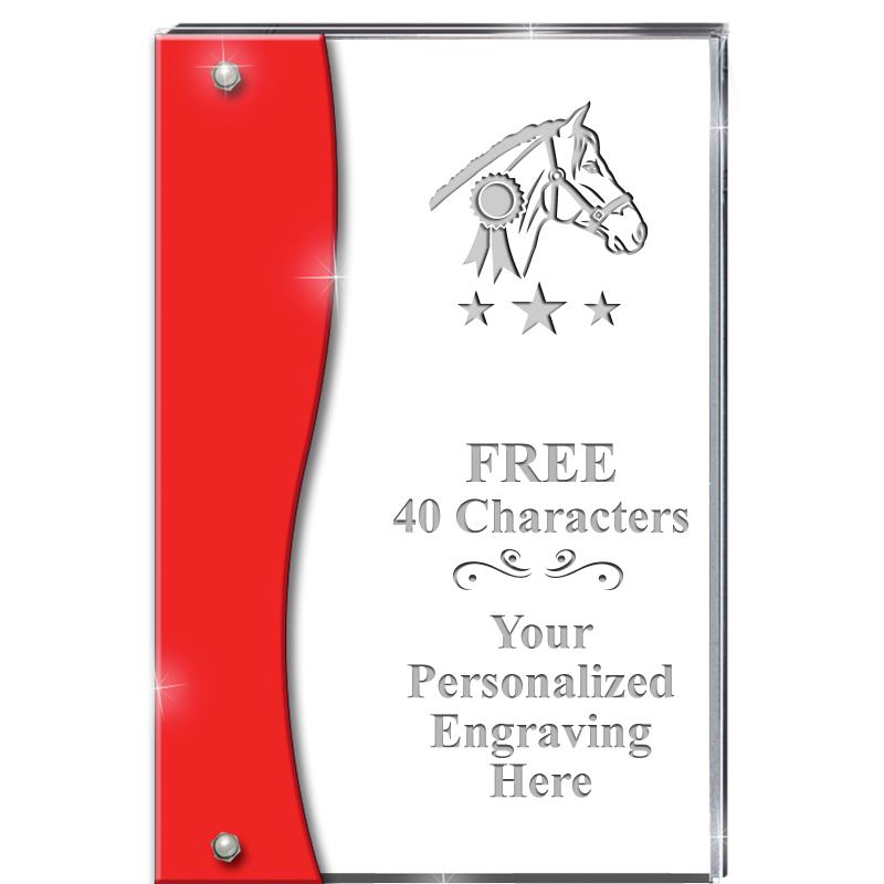 7.5" RUBY ACCENT WAVE ACRYLIC