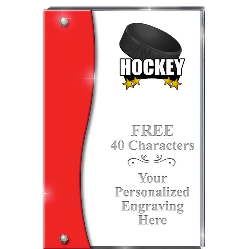 7.5" RUBY ACCENT WAVE ACRYLIC