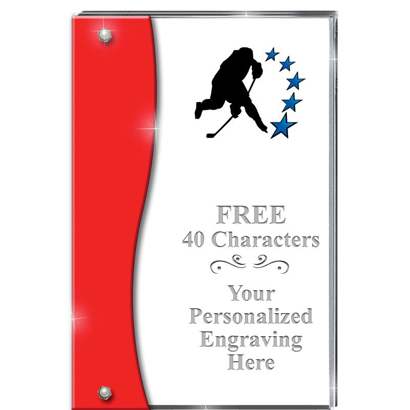 7.5" RUBY ACCENT WAVE ACRYLIC