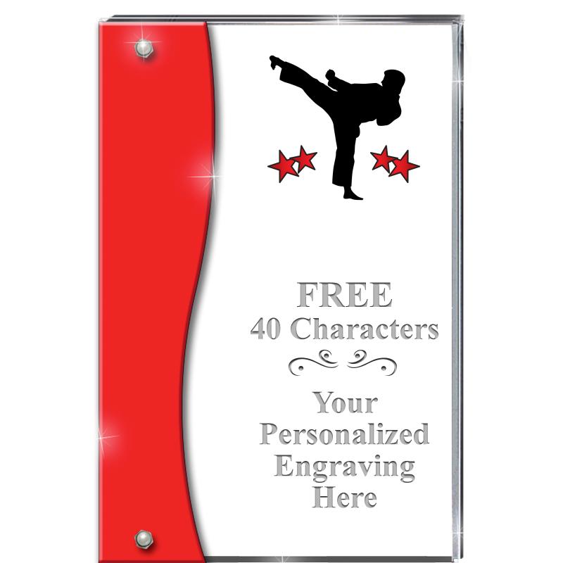 7.5" RUBY ACCENT WAVE ACRYLIC