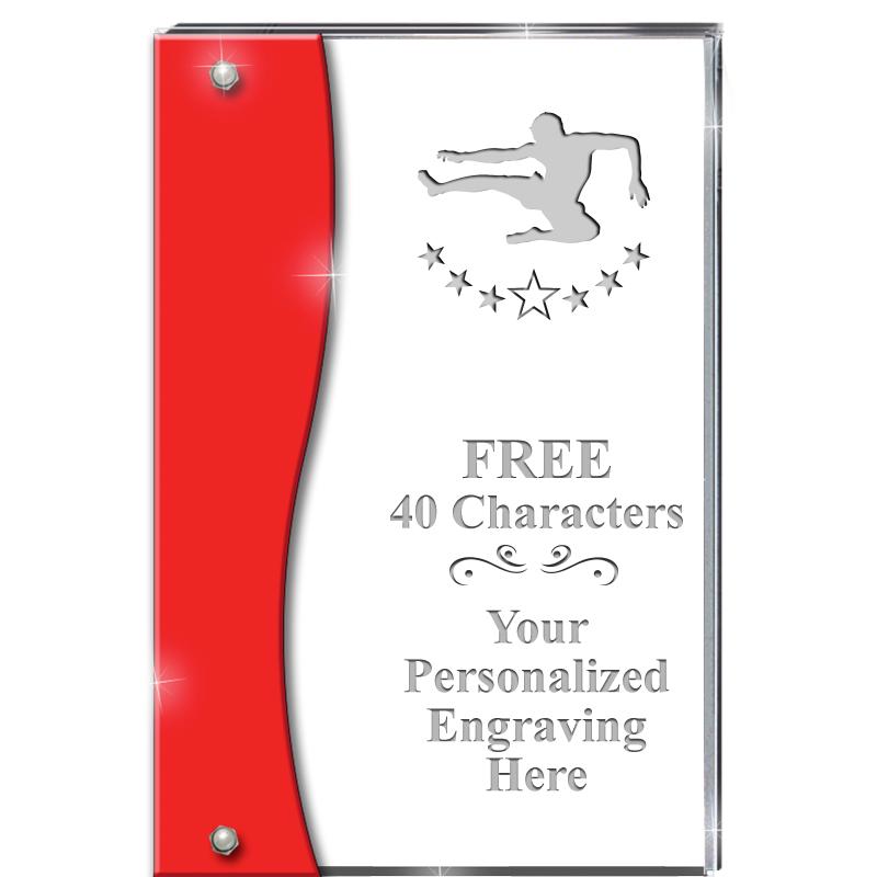 7.5" RUBY ACCENT WAVE ACRYLIC