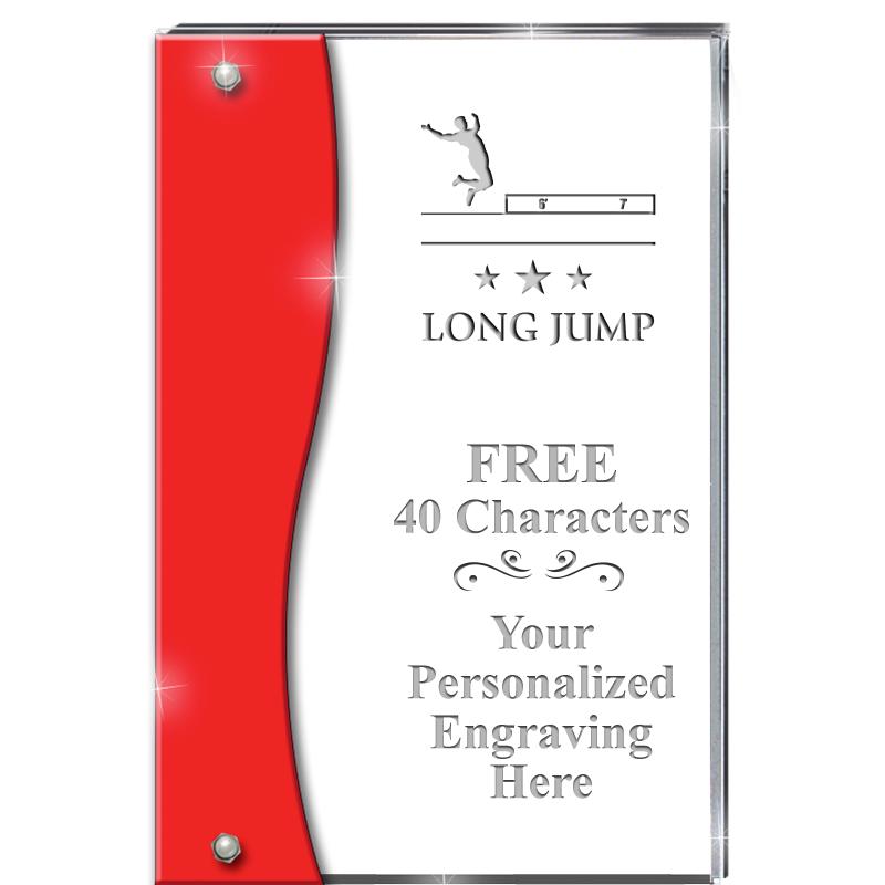 7.5" RUBY ACCENT WAVE ACRYLIC