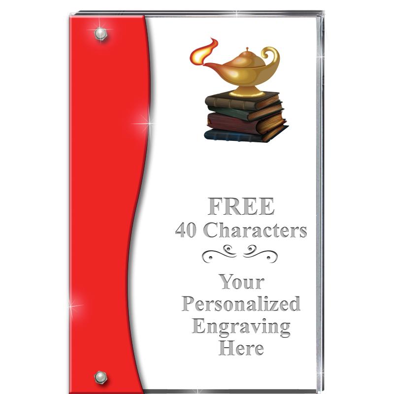 7.5" RUBY ACCENT WAVE ACRYLIC