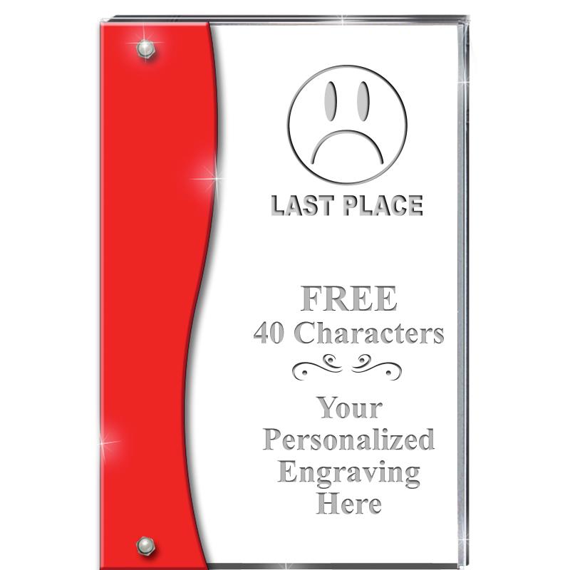 7.5" RUBY ACCENT WAVE ACRYLIC