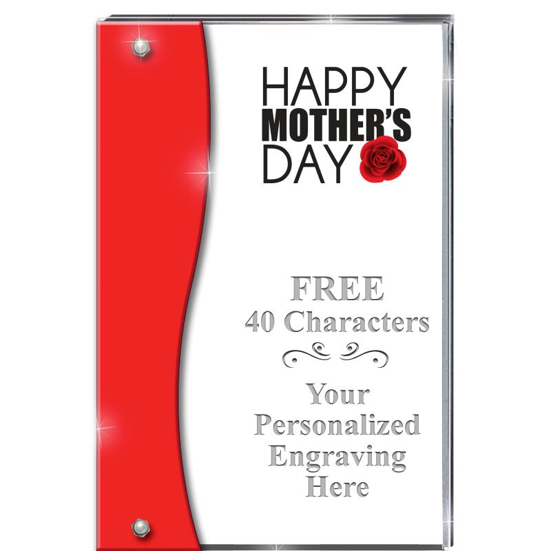 7.5" RUBY ACCENT WAVE ACRYLIC