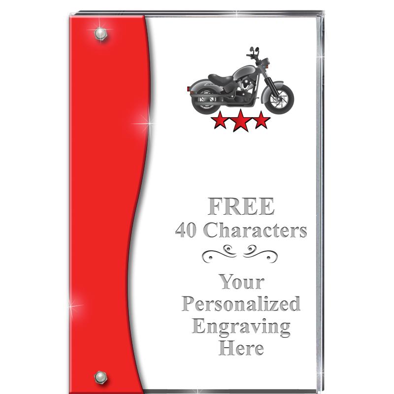 7.5" RUBY ACCENT WAVE ACRYLIC