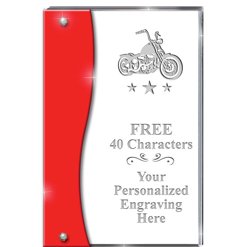 7.5" RUBY ACCENT WAVE ACRYLIC