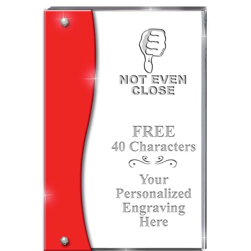 7.5" RUBY ACCENT WAVE ACRYLIC