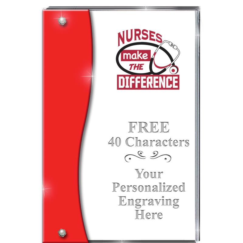 7.5" RUBY ACCENT WAVE ACRYLIC