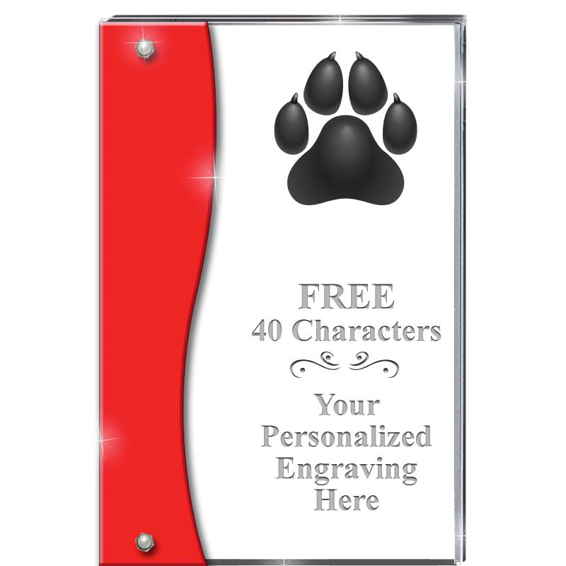 7.5" RUBY ACCENT WAVE ACRYLIC