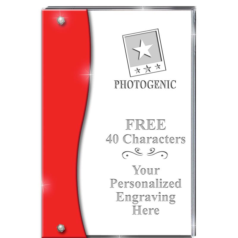 7.5" RUBY ACCENT WAVE ACRYLIC