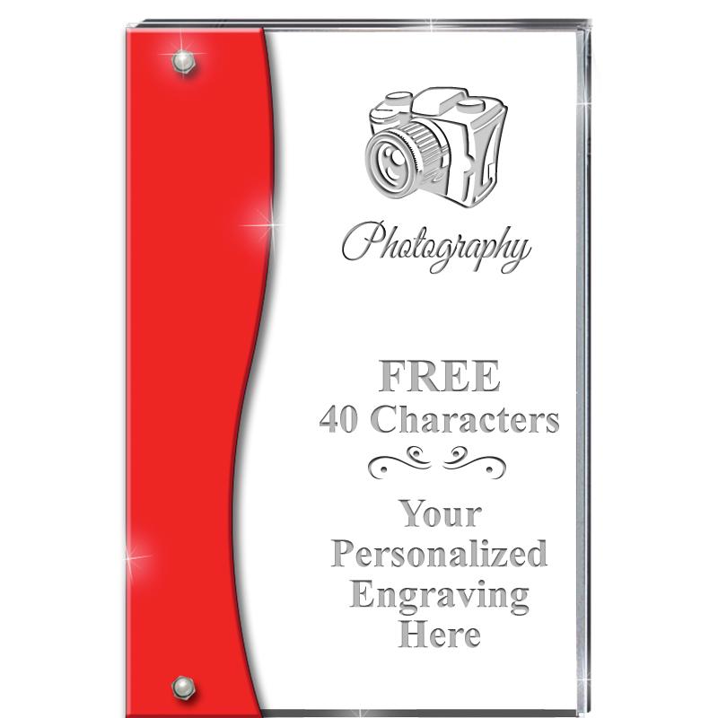 7.5" RUBY ACCENT WAVE ACRYLIC