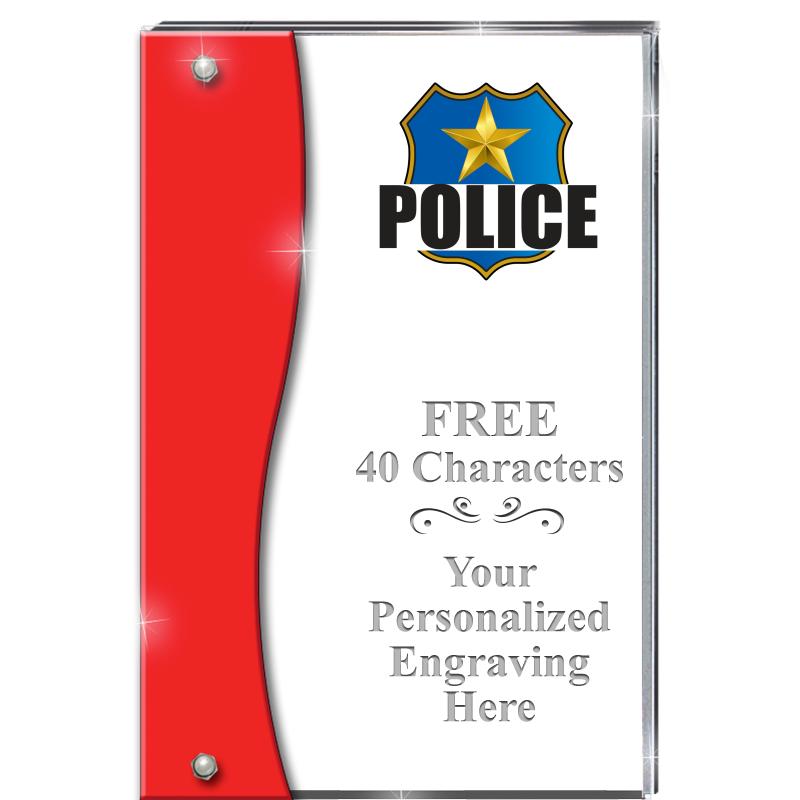 7.5" RUBY ACCENT WAVE ACRYLIC