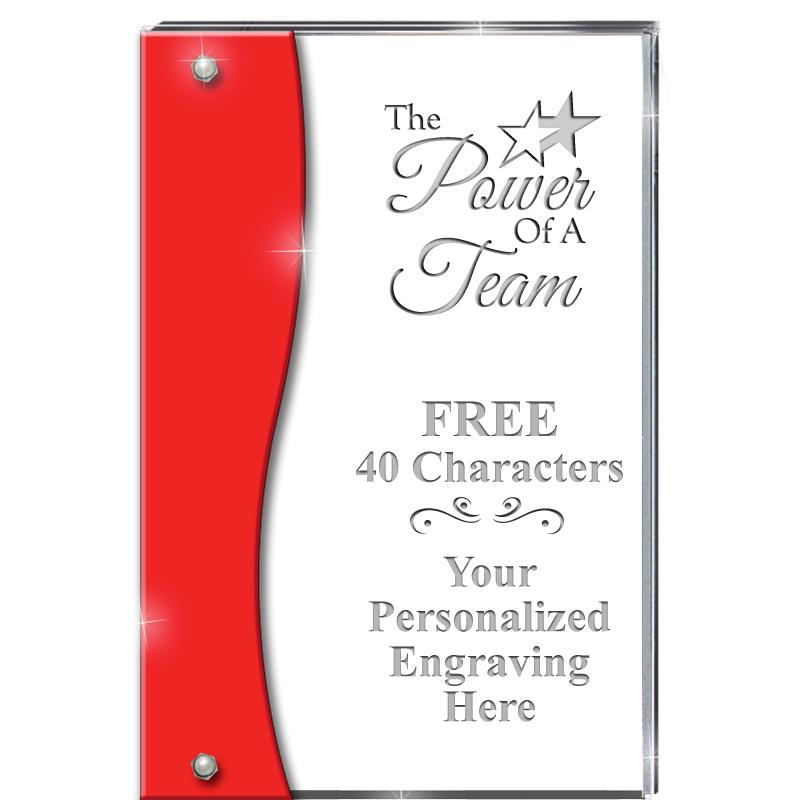 7.5" RUBY ACCENT WAVE ACRYLIC