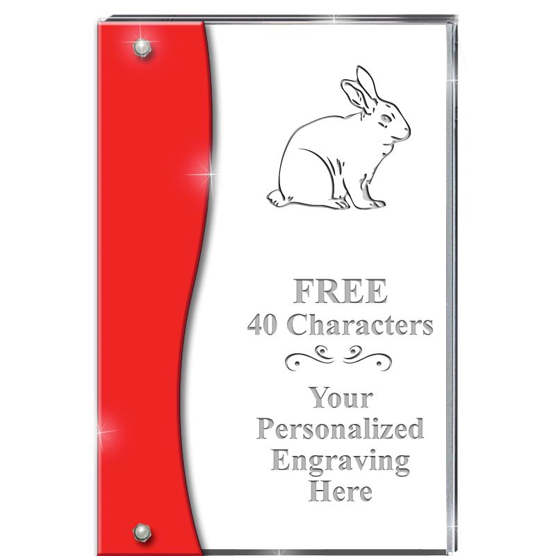 7.5" RUBY ACCENT WAVE ACRYLIC