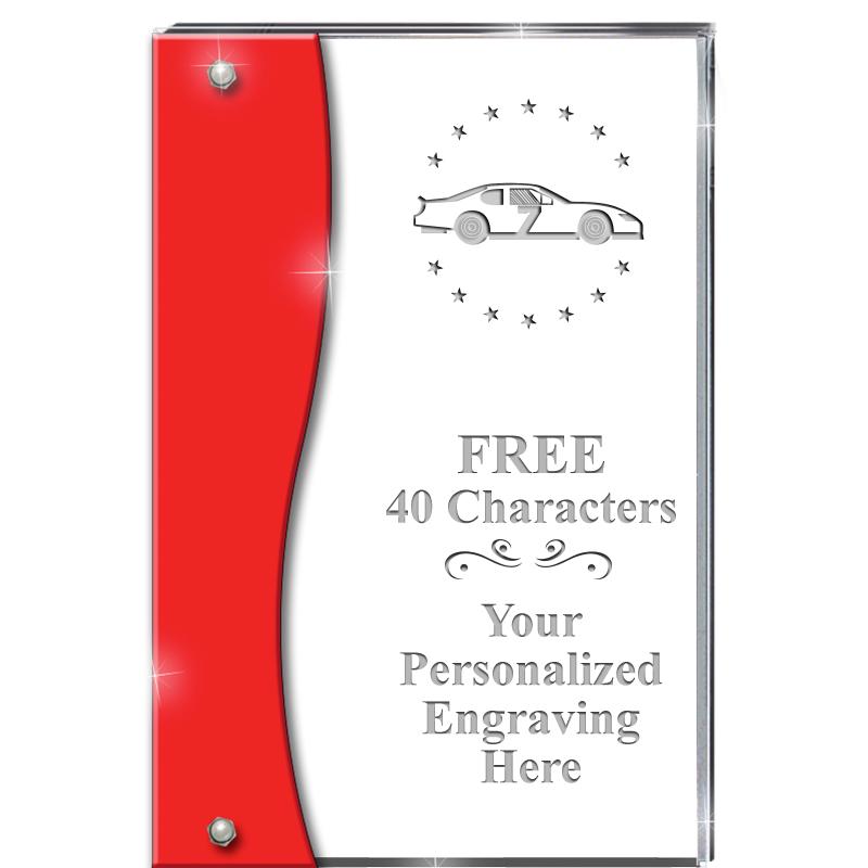 7.5" RUBY ACCENT WAVE ACRYLIC