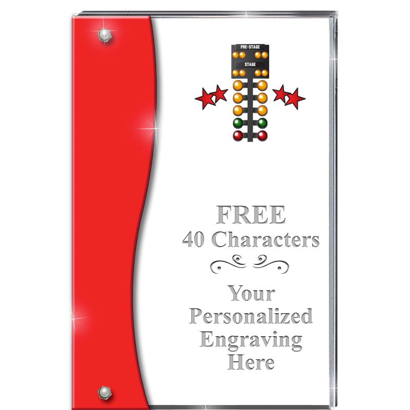 7.5" RUBY ACCENT WAVE ACRYLIC