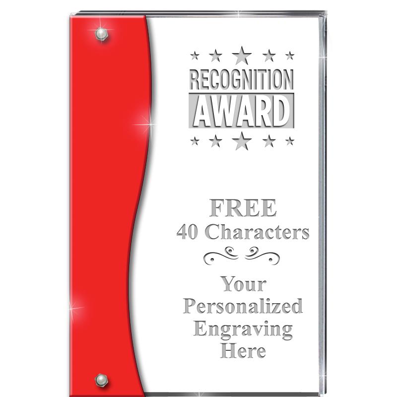 7.5" RUBY ACCENT WAVE ACRYLIC