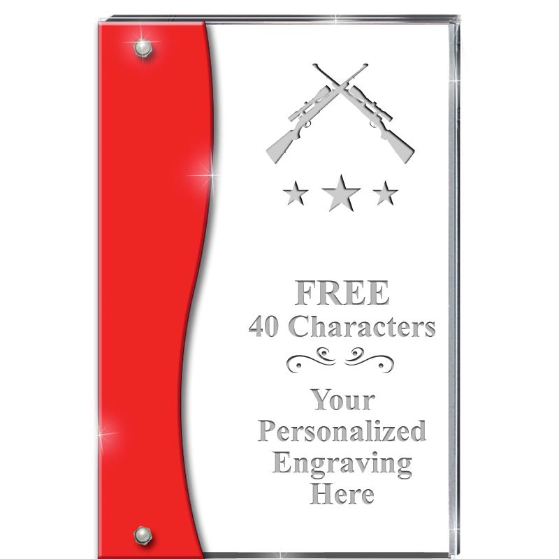 7.5" RUBY ACCENT WAVE ACRYLIC