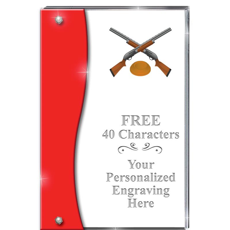 7.5" RUBY ACCENT WAVE ACRYLIC