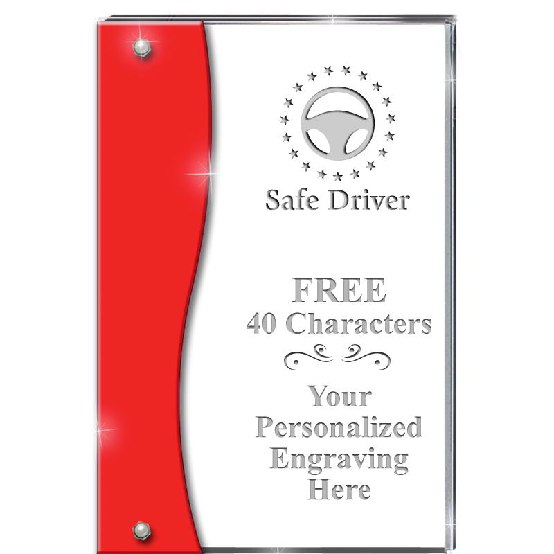 7.5" RUBY ACCENT WAVE ACRYLIC