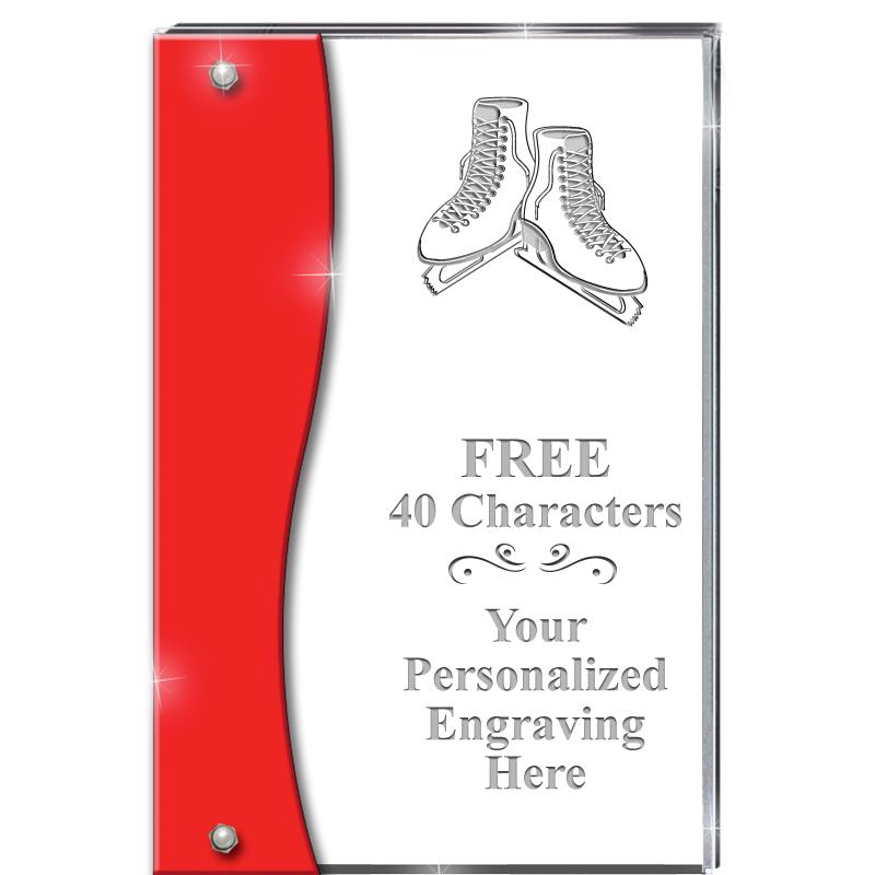 7.5" RUBY ACCENT WAVE ACRYLIC