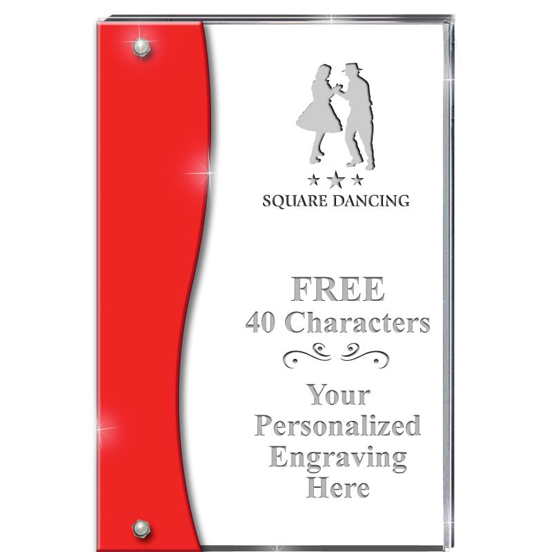 7.5" RUBY ACCENT WAVE ACRYLIC