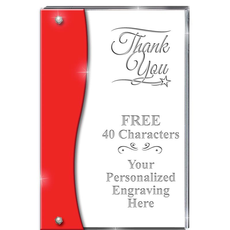 7.5" RUBY ACCENT WAVE ACRYLIC