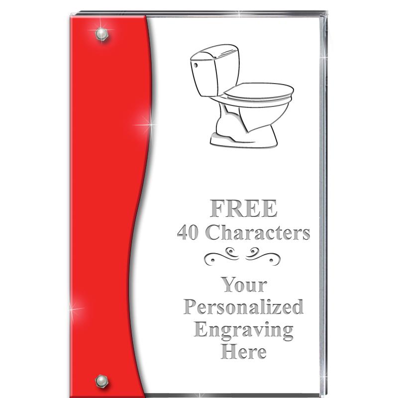 7.5" RUBY ACCENT WAVE ACRYLIC