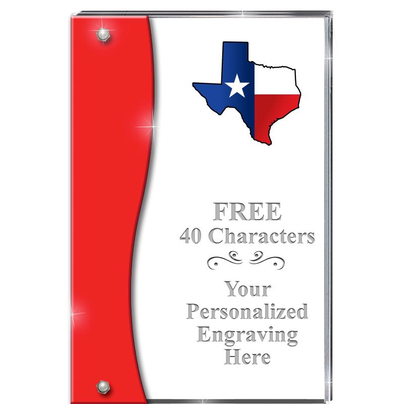 7.5" RUBY ACCENT WAVE ACRYLIC