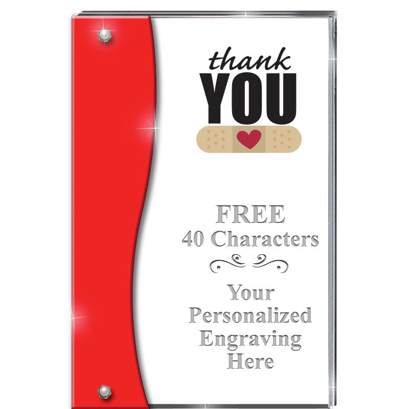 7.5" RUBY ACCENT WAVE ACRYLIC