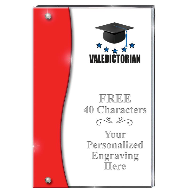 7.5" RUBY ACCENT WAVE ACRYLIC